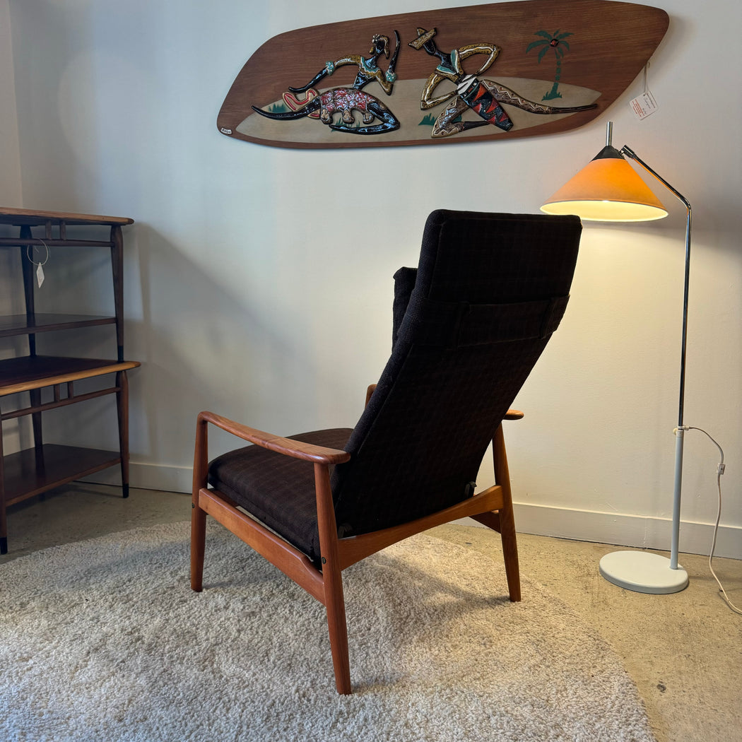 Danish Teak Reclining Lounger