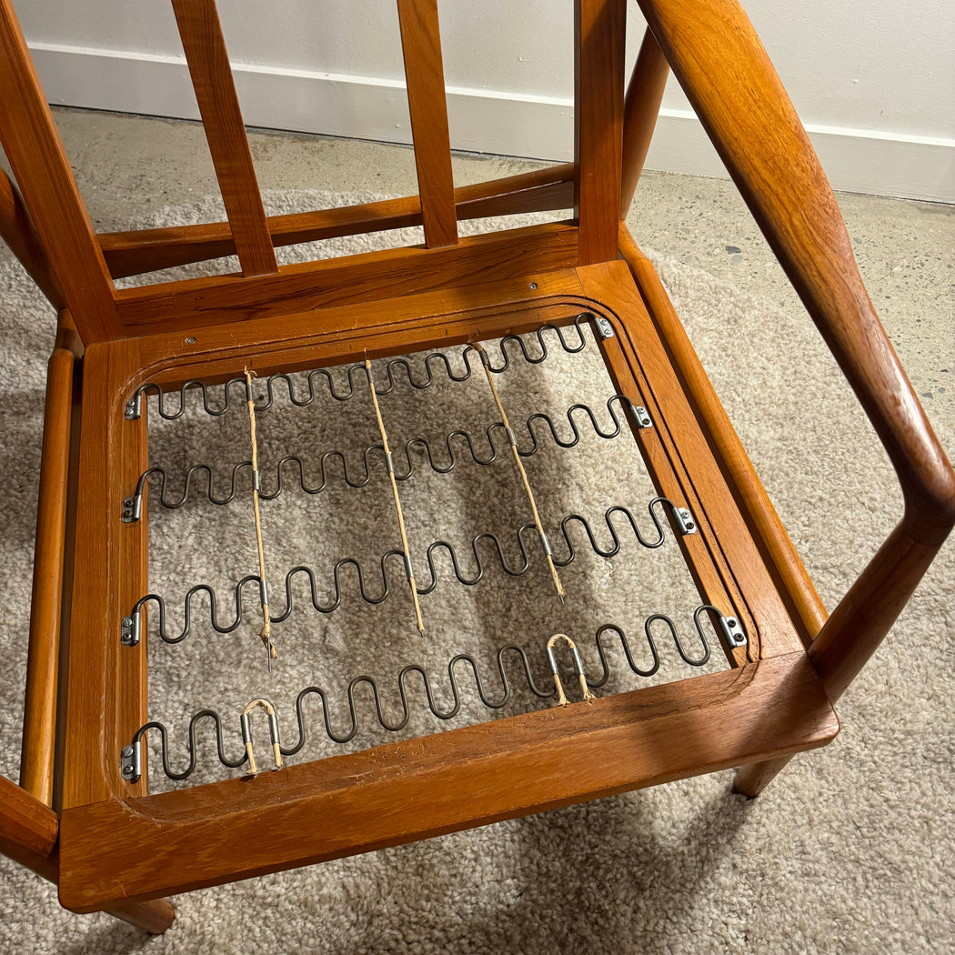 SL Mobler Teak Chair + Footstool