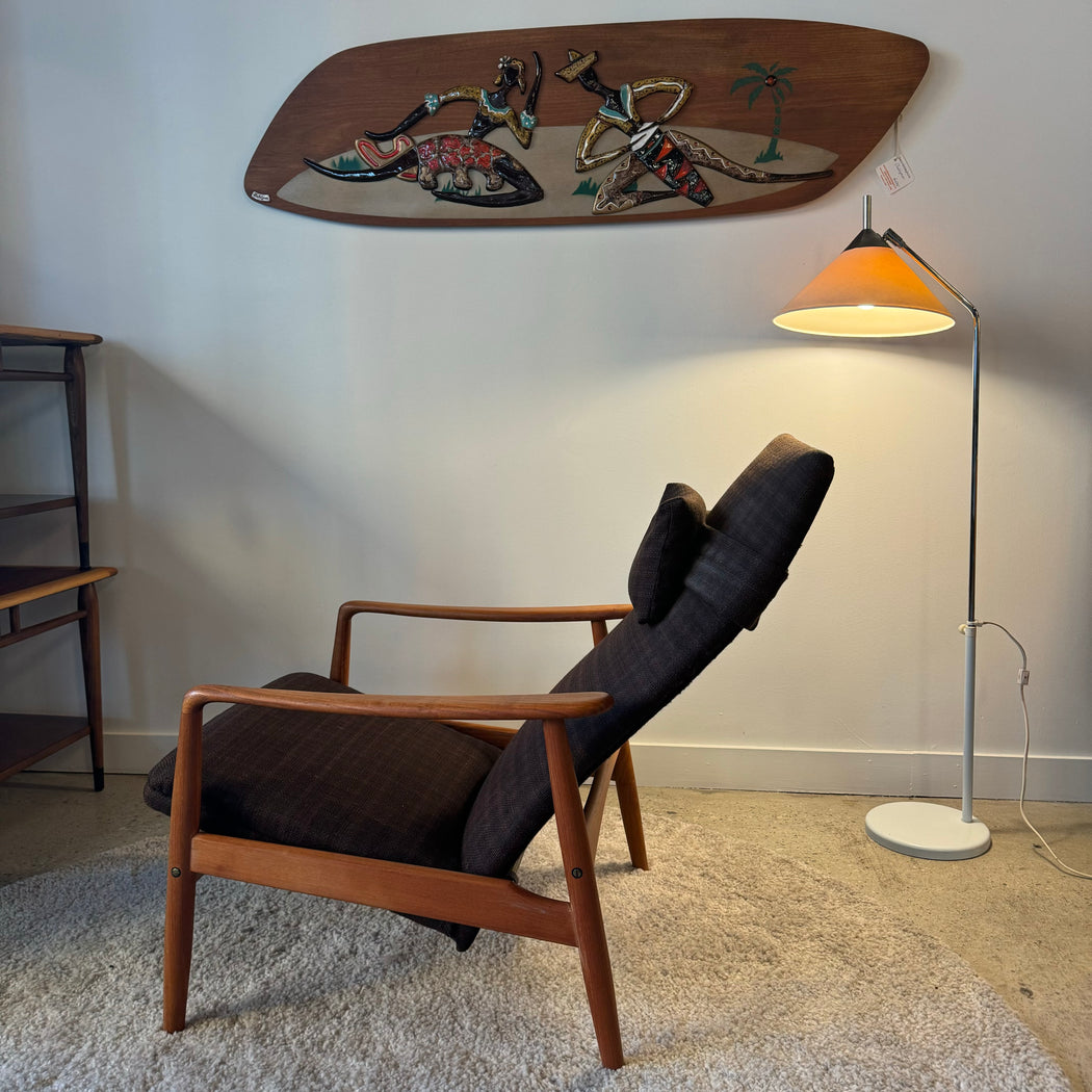 Danish Teak Reclining Lounger