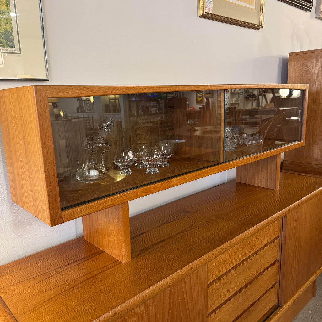 Midcentury Teak Credenza + Hutch