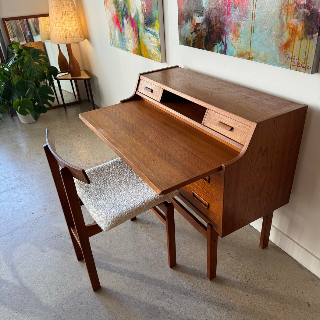 Danish Teak Secretary Desk