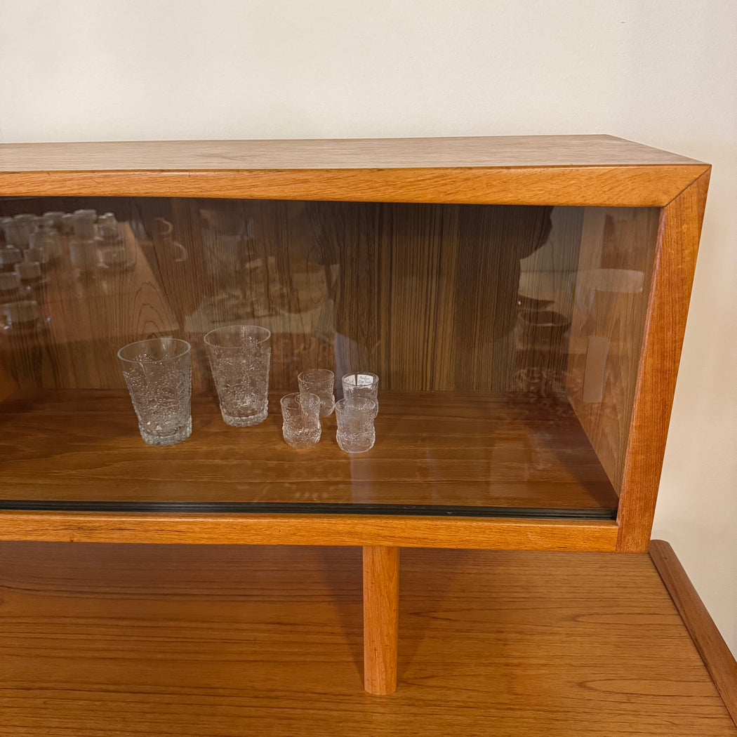 Midcentury Teak Credenza + Hutch