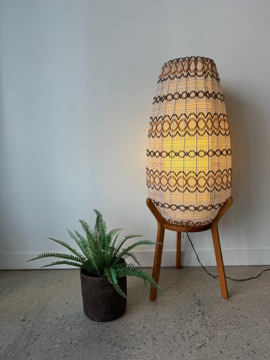 SALE • Teak Pod Lamp