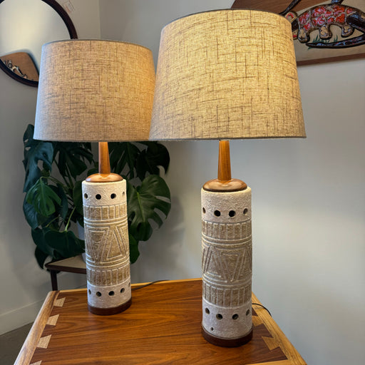 Ceramic + Wood Lamp