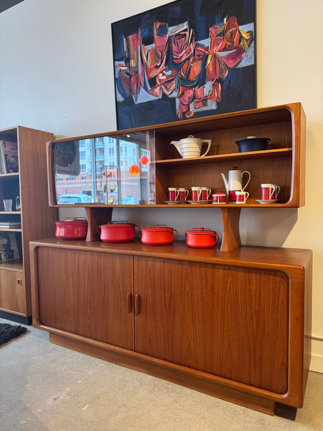 Dyrlund Teak Credenza + Hutch