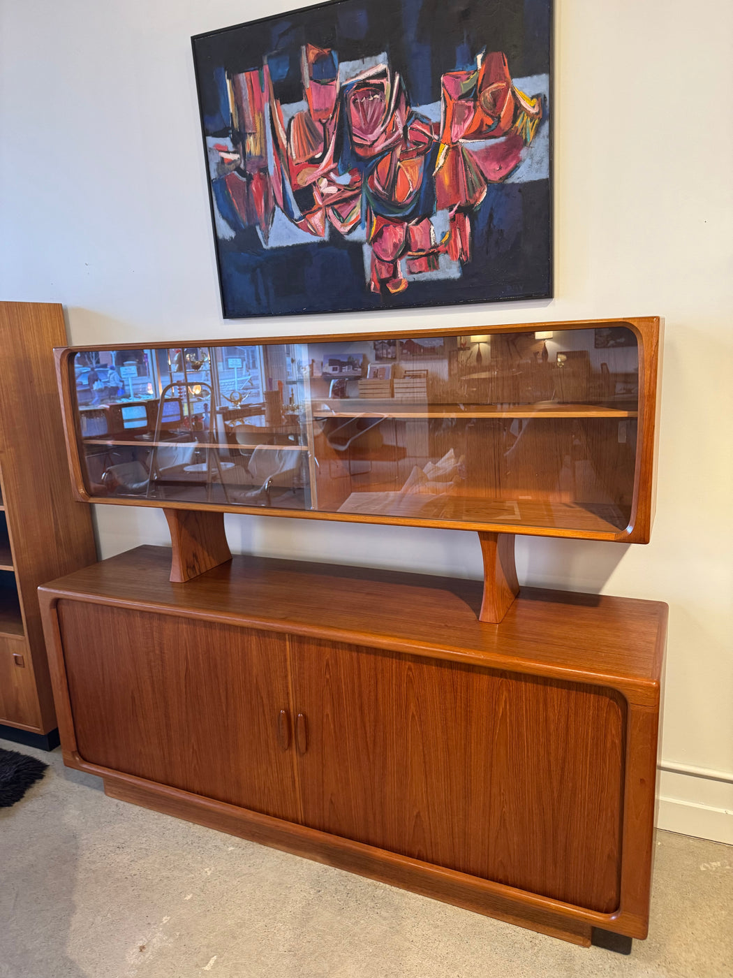 Dyrlund Teak Credenza + Hutch