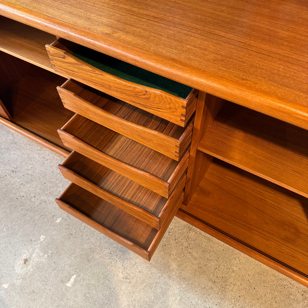 Dyrlund Teak Credenza + Hutch