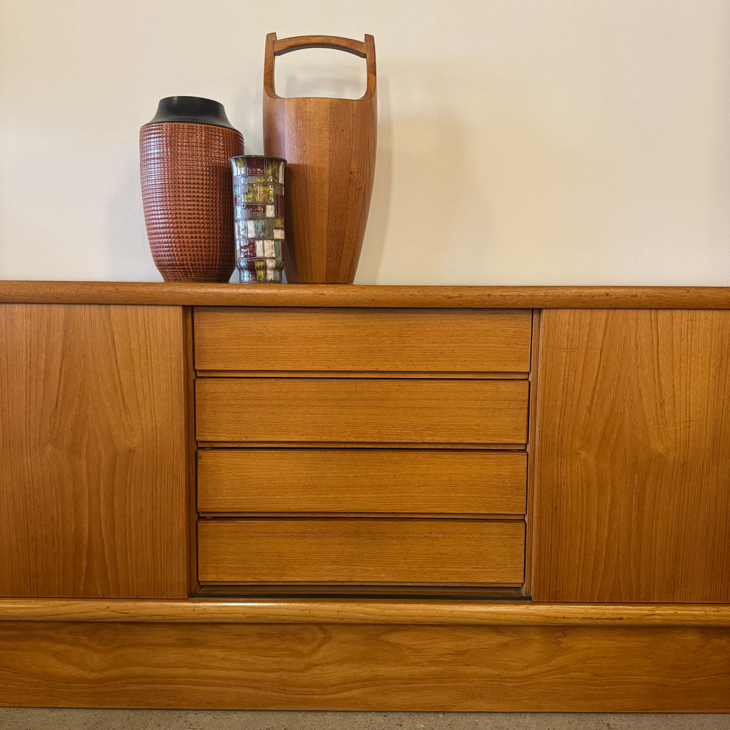 Midcentury Teak Credenza + Hutch