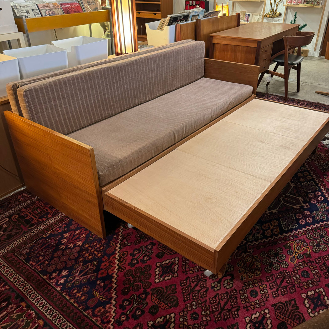 SALE • Teak Pull Out Sofa Bed