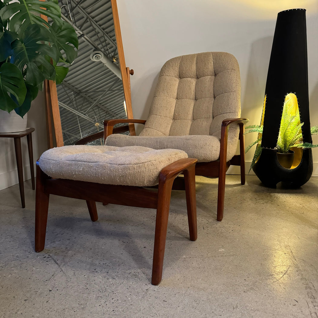 R. Huber Scoop Chair + Ottoman