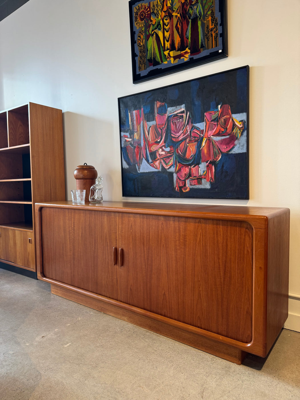 Dyrlund Teak Credenza + Hutch