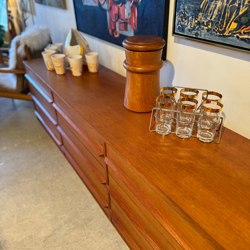 SALE • Teak Nine Drawer Dresser