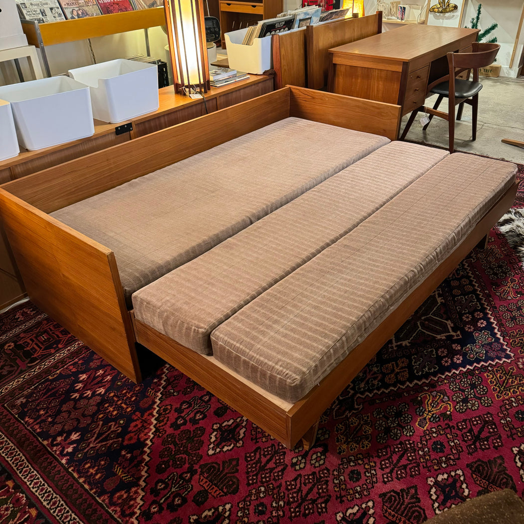 SALE • Teak Pull Out Sofa Bed