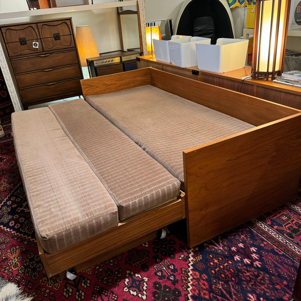 SALE • Teak Pull Out Sofa Bed