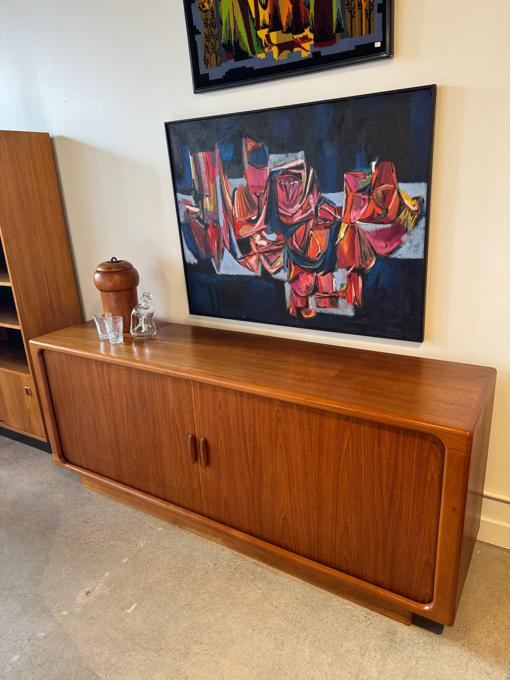 Dyrlund Teak Credenza + Hutch