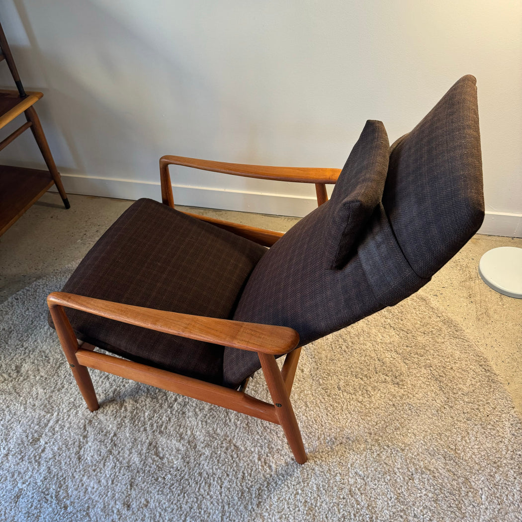 Danish Teak Reclining Lounger