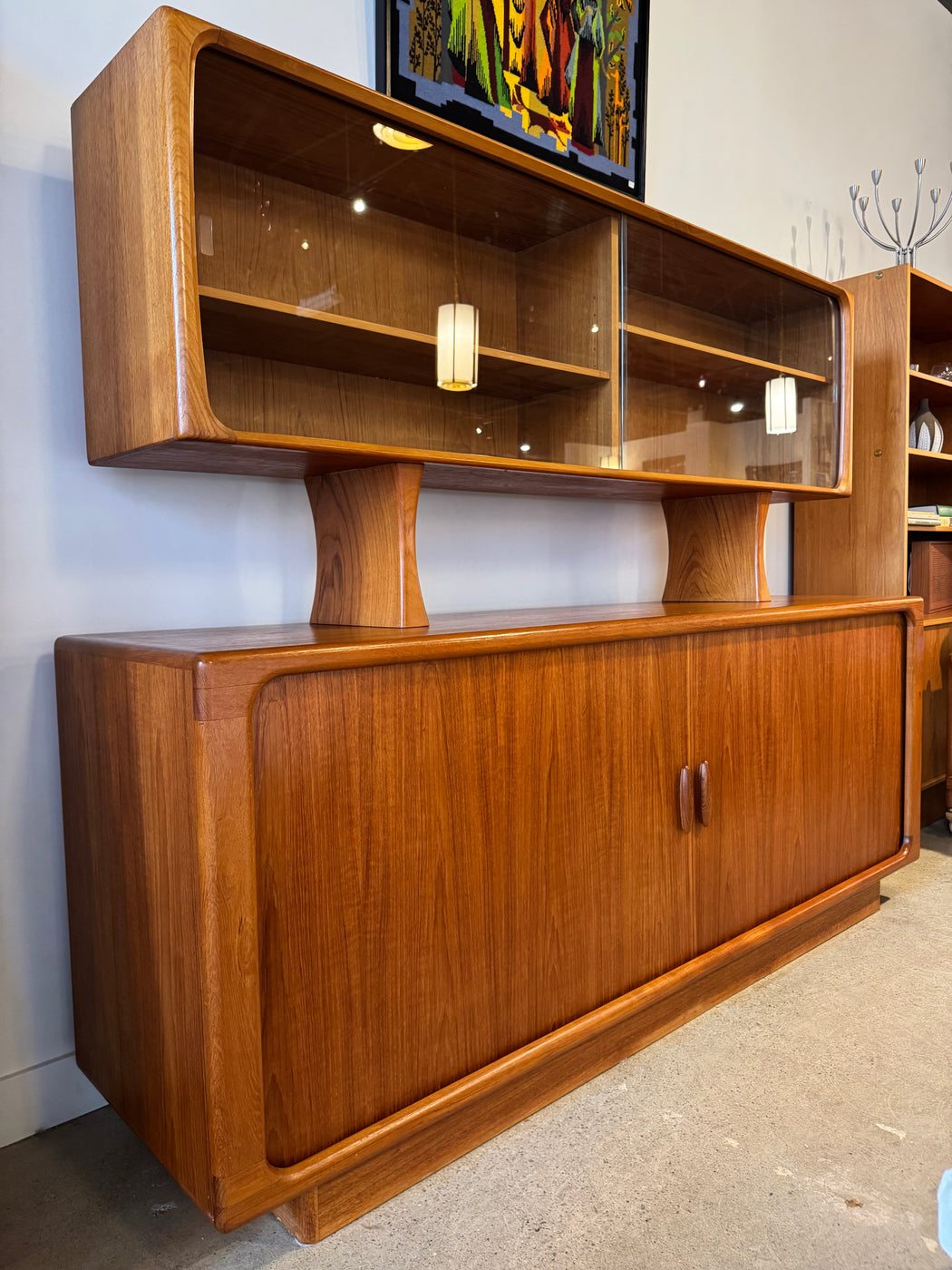 Dyrlund Teak Credenza + Hutch