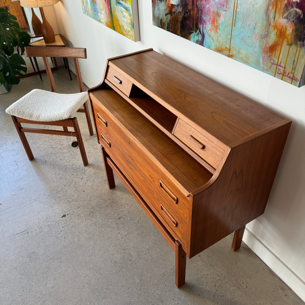 Danish Teak Secretary Desk