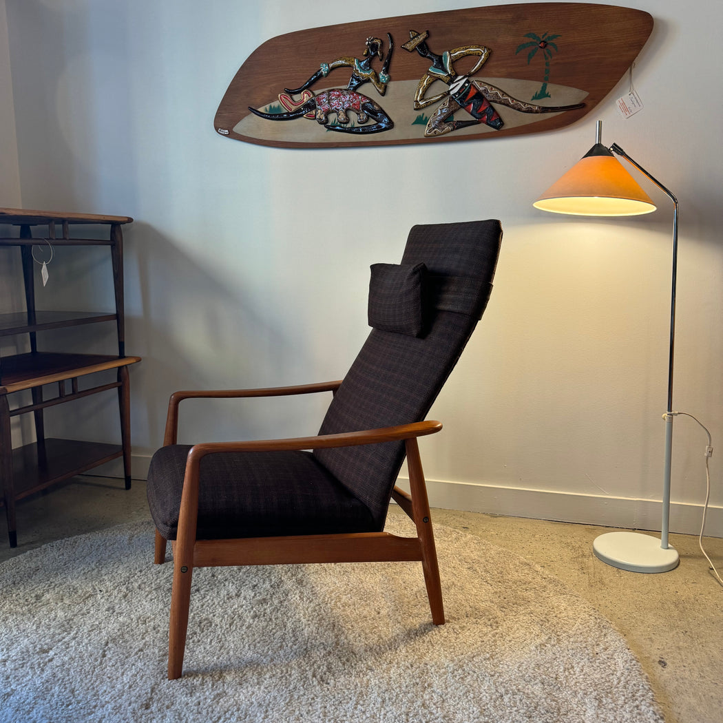 Danish Teak Reclining Lounger