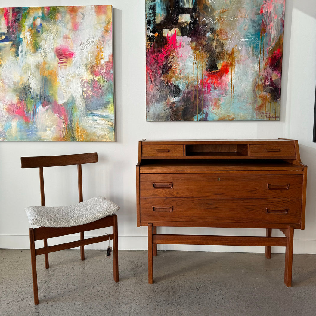 Danish Teak Secretary Desk