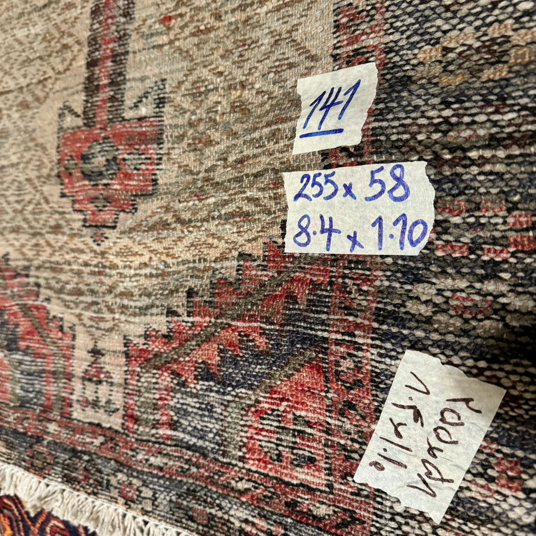 1930s Persian Runner Rug 8’6x 1’11