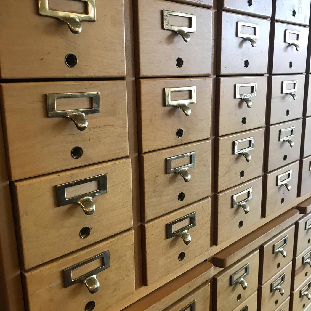 SOLD • Library Card Catalog Cabinet