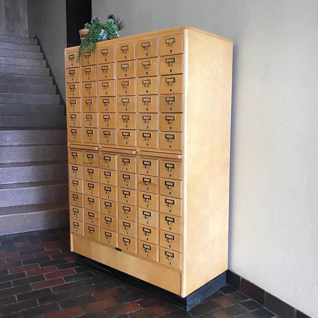 SOLD • Library Card Catalog Cabinet