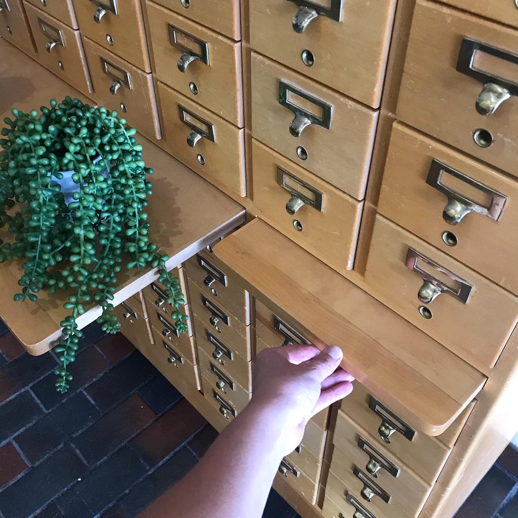 SOLD • Library Card Catalog Cabinet